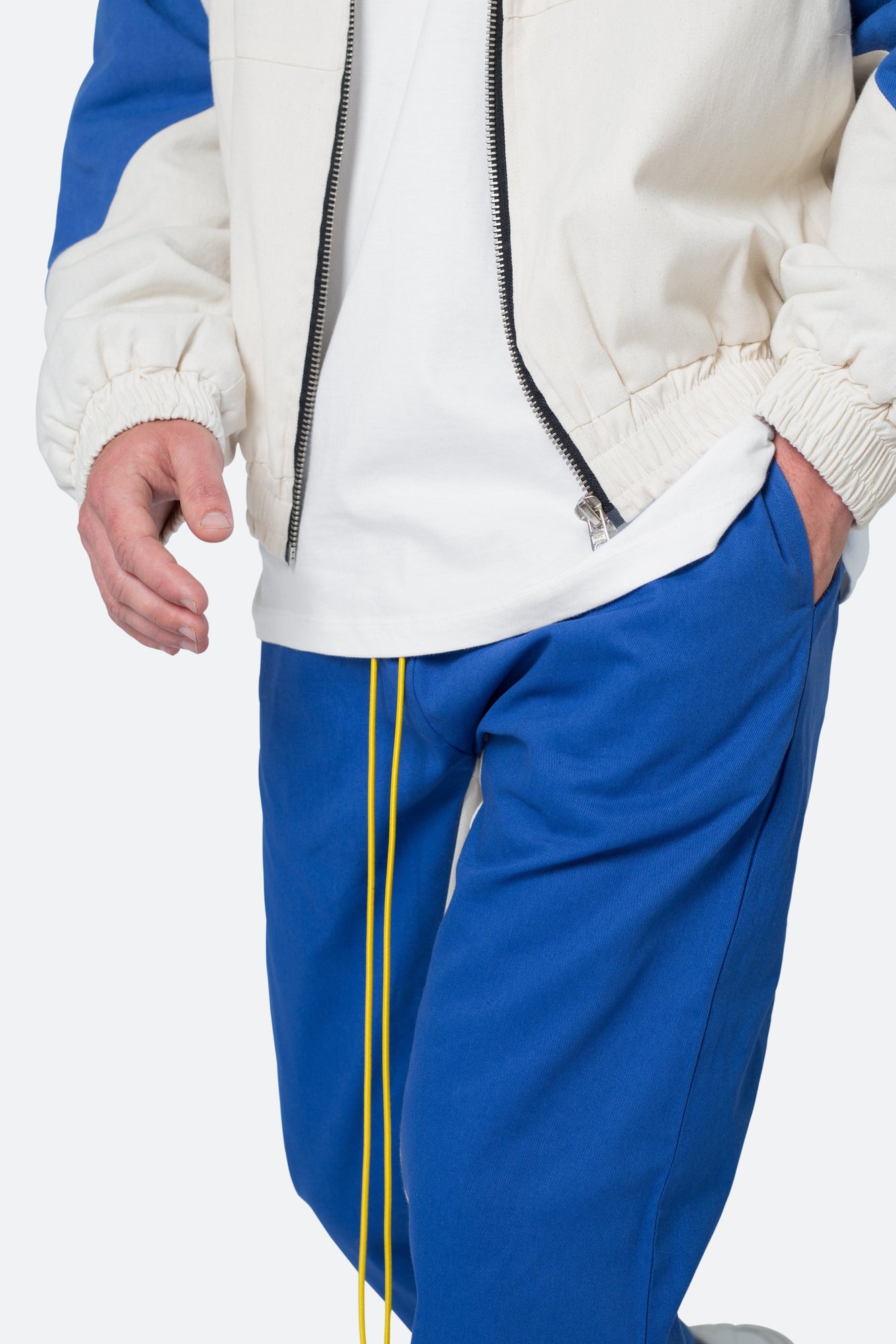 Twill Racing Pants | Blue x Natural