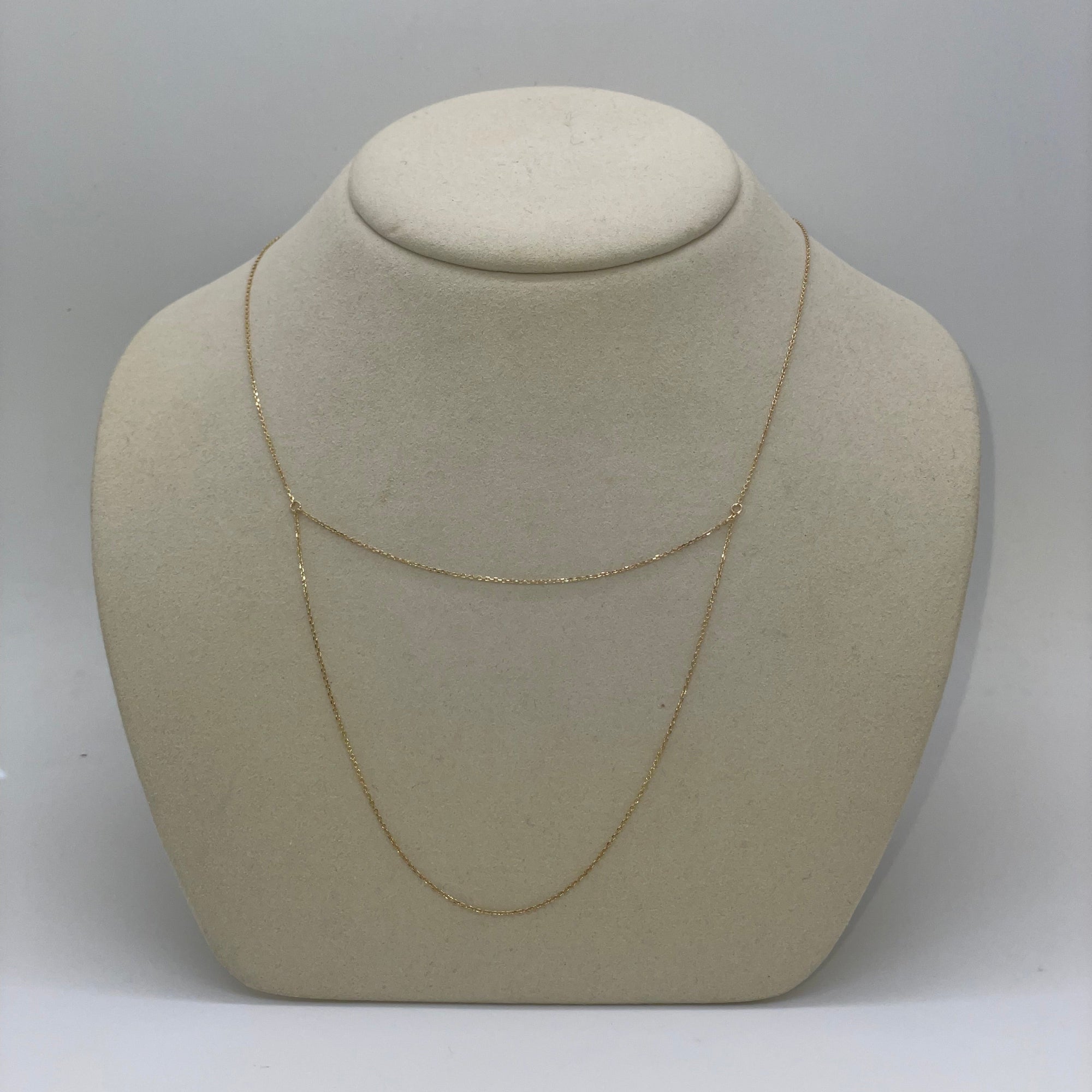 Two Layer Chain Necklace | 10K Yellow Gold
