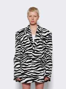 Women | VETEMENTS | Fleece Hourglass Tailored Jacket | Zebra