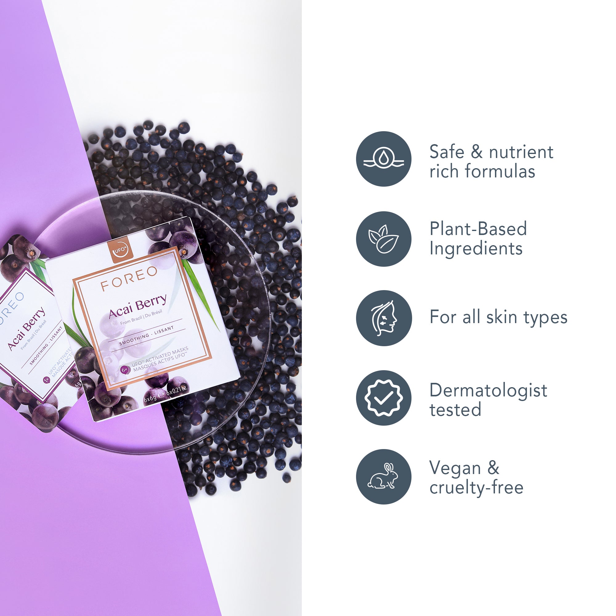 UFO Activated Mask - 6 Pack | Acai Berry