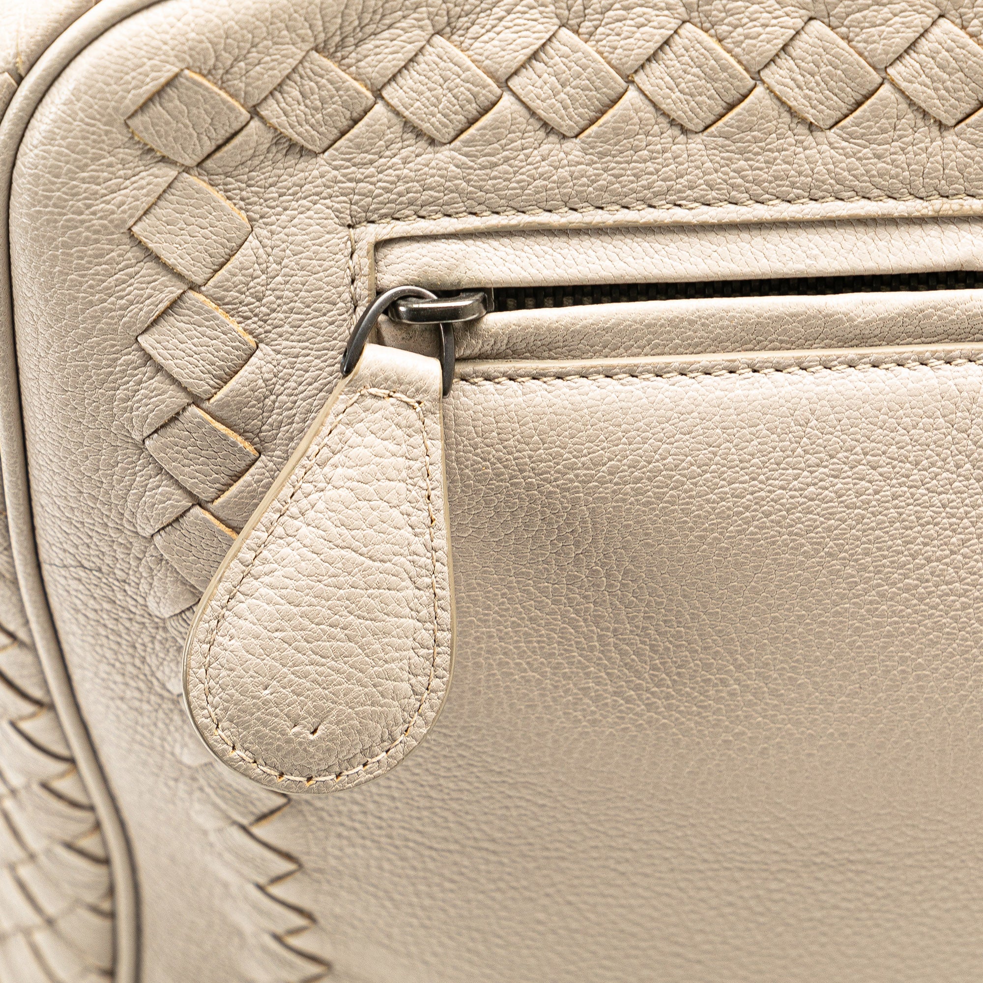 Bottega Veneta | Pre-Owned Nappa Intrecciato Handbag | Brown/Light Beige