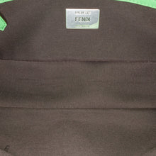 Fendi | Pre-Owned Zucca Embossed Stitched Leather Baguette Satchel - II | Green/Light Green