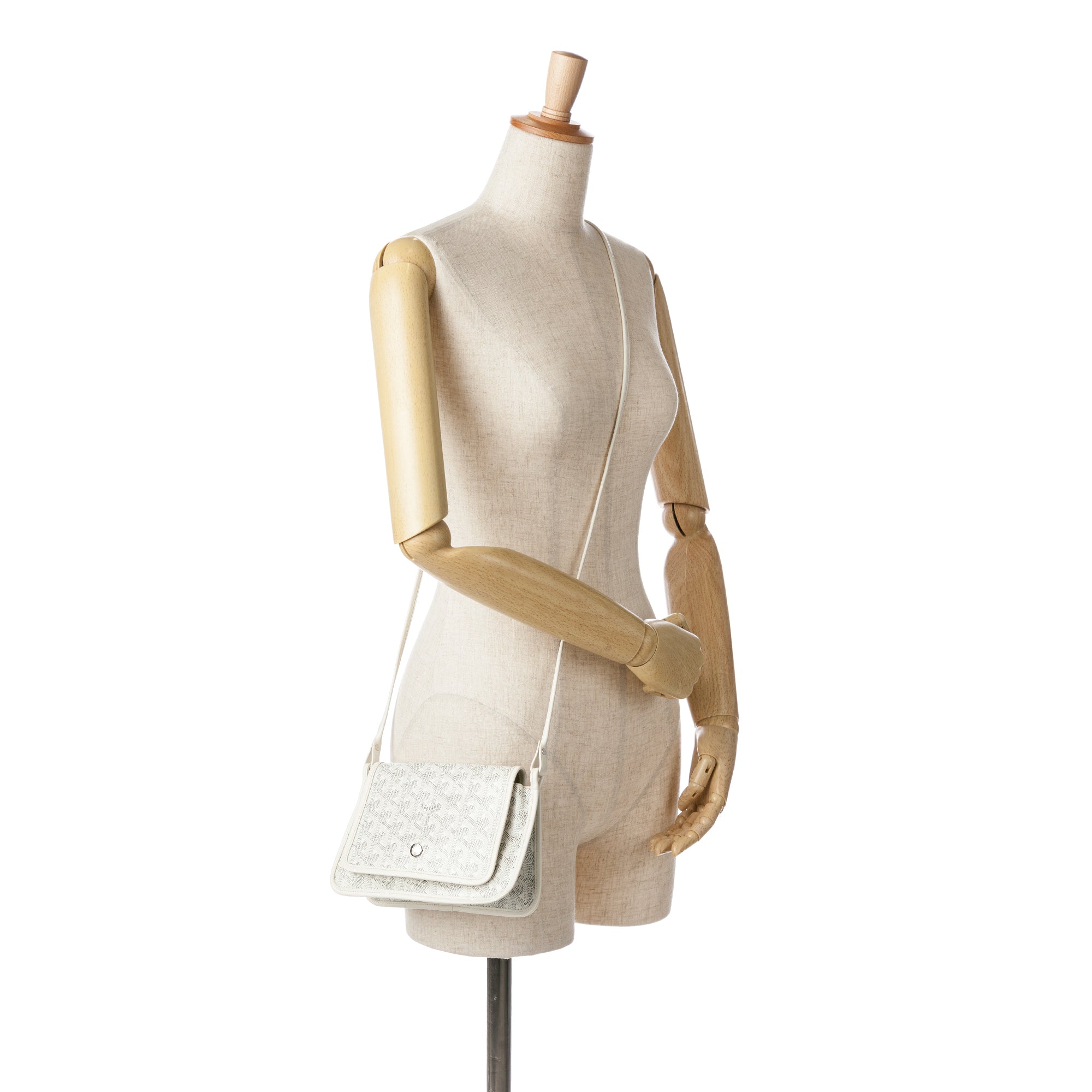 Goyard | Pre-Owned Goyardine Plumet Pocket Wallet | White