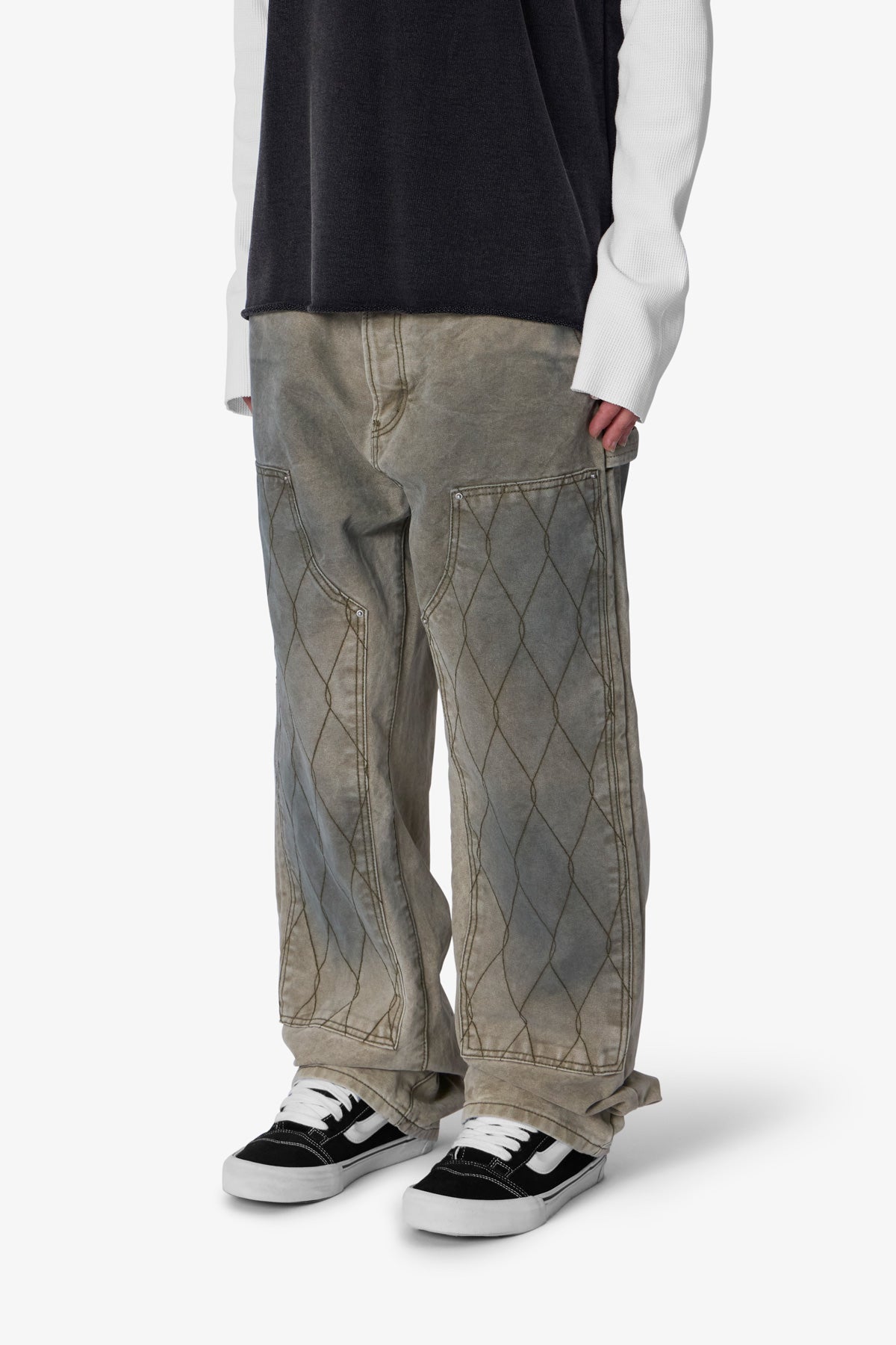 Ultra Baggy Chainlink Double Knee Pants | Khaki