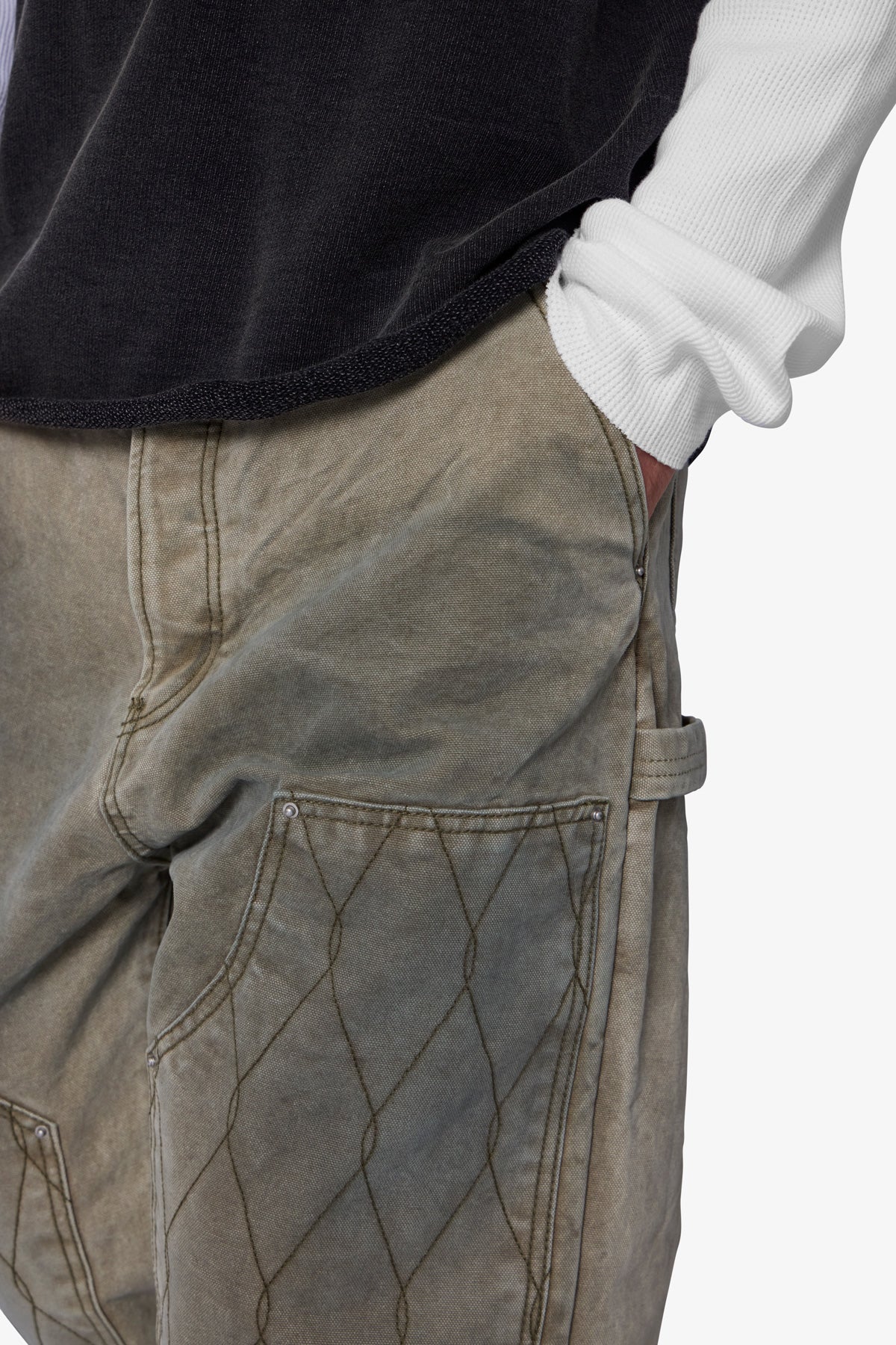 Ultra Baggy Chainlink Double Knee Pants | Khaki