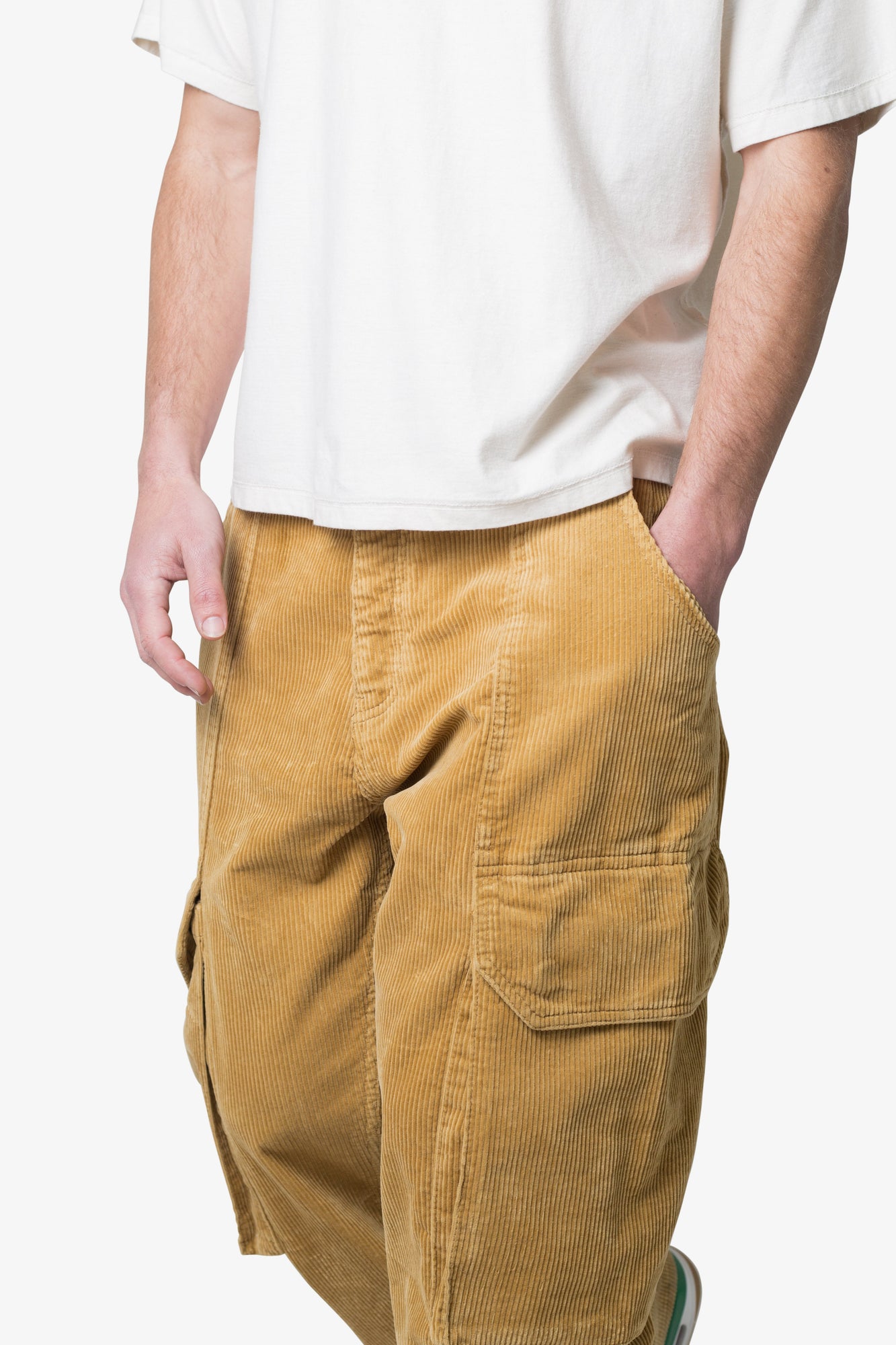 Ultra Baggy Corduroy Cargo Pants | Khaki