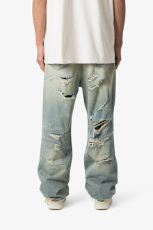 Ultra Baggy Distressed Denim | Vintage Blue