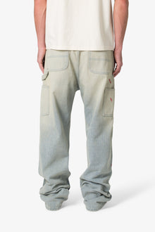 Ultra Baggy Painted Work Denim | Vintage Blue