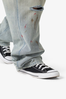 Ultra Baggy Painted Work Denim | Vintage Blue