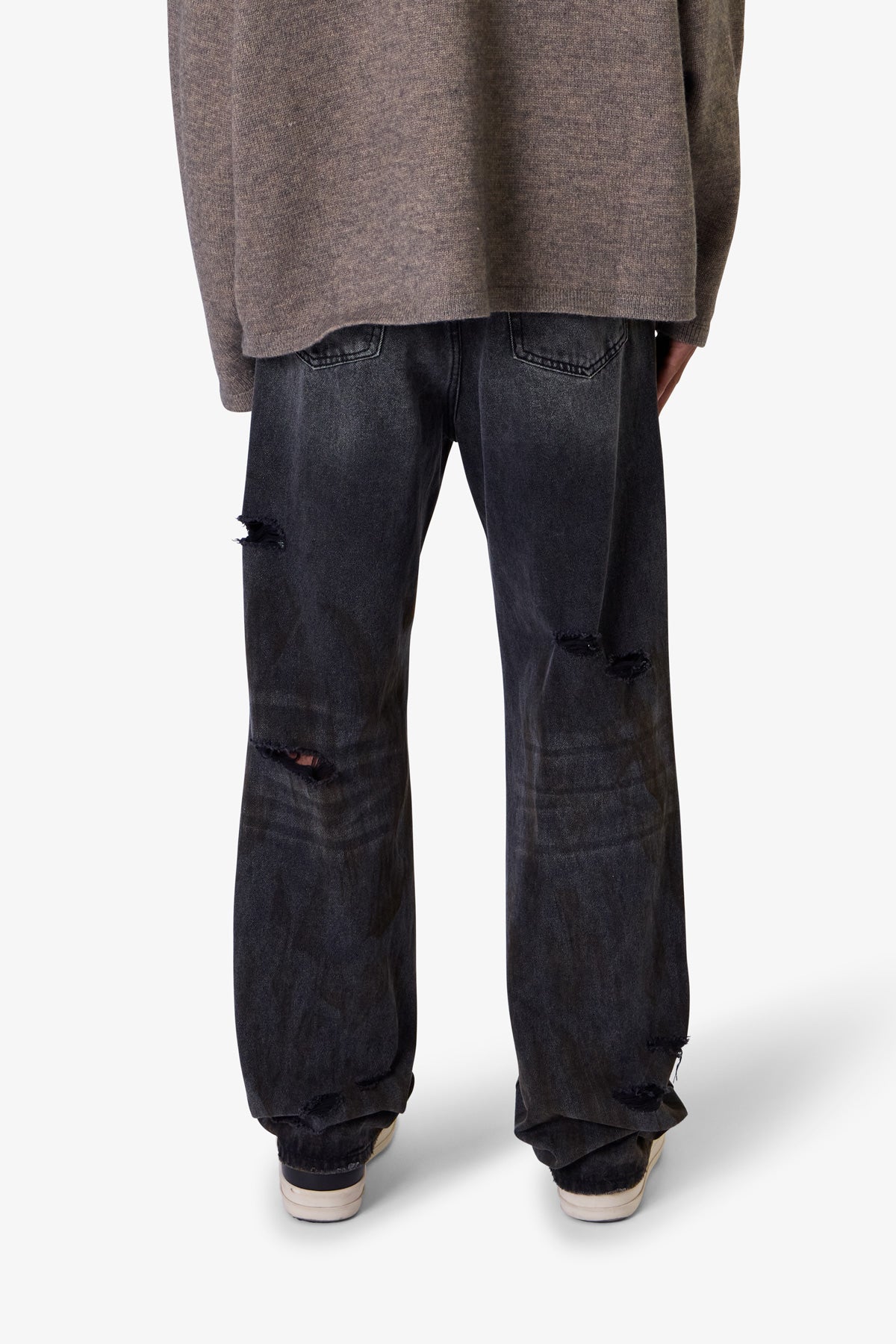 Ultra Baggy Thrashed Denim | Black