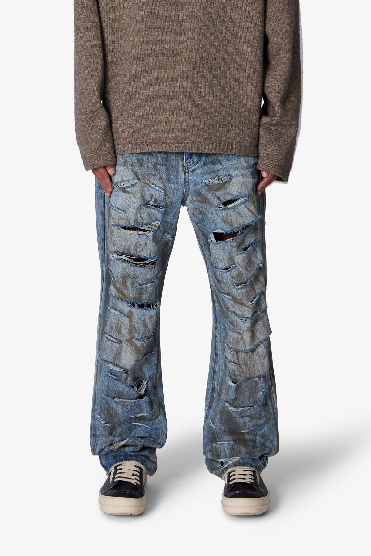 Ultra Baggy Thrashed Denim | Blue