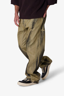 Ultra Baggy Tie Dye Denim | Black x Green