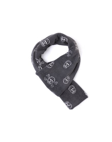Unisex | Cozychic Ultra Lite Skull Print Scarf | Carbon-Almond
