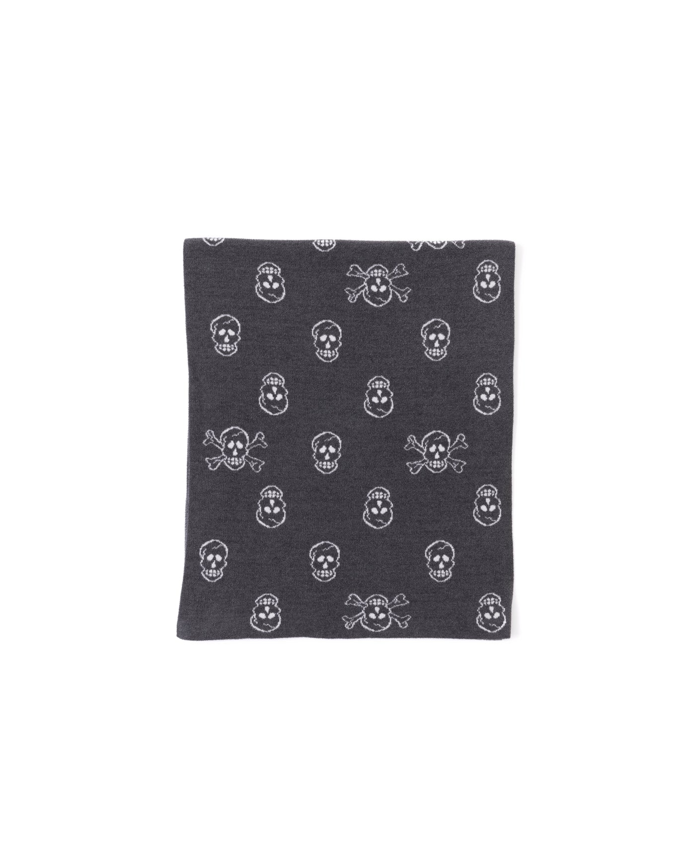 Unisex | Cozychic Ultra Lite Skull Print Scarf | Carbon-Almond
