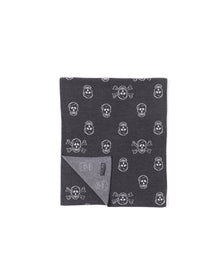 Unisex | Cozychic Ultra Lite Skull Print Scarf | Carbon-Almond