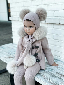 Unisex | Honeycomb Dusty Cashmere Bonnet | Pink
