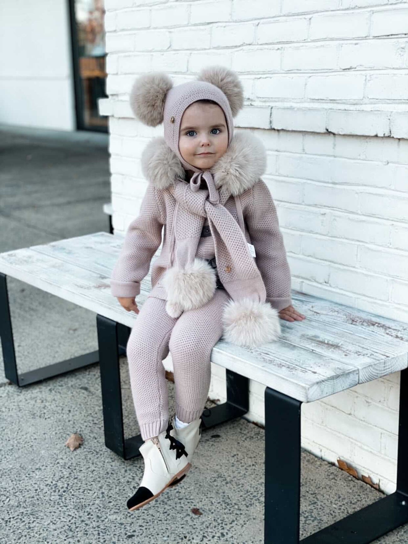 Unisex | Honeycomb Dusty Cashmere Pram Coat | Pink