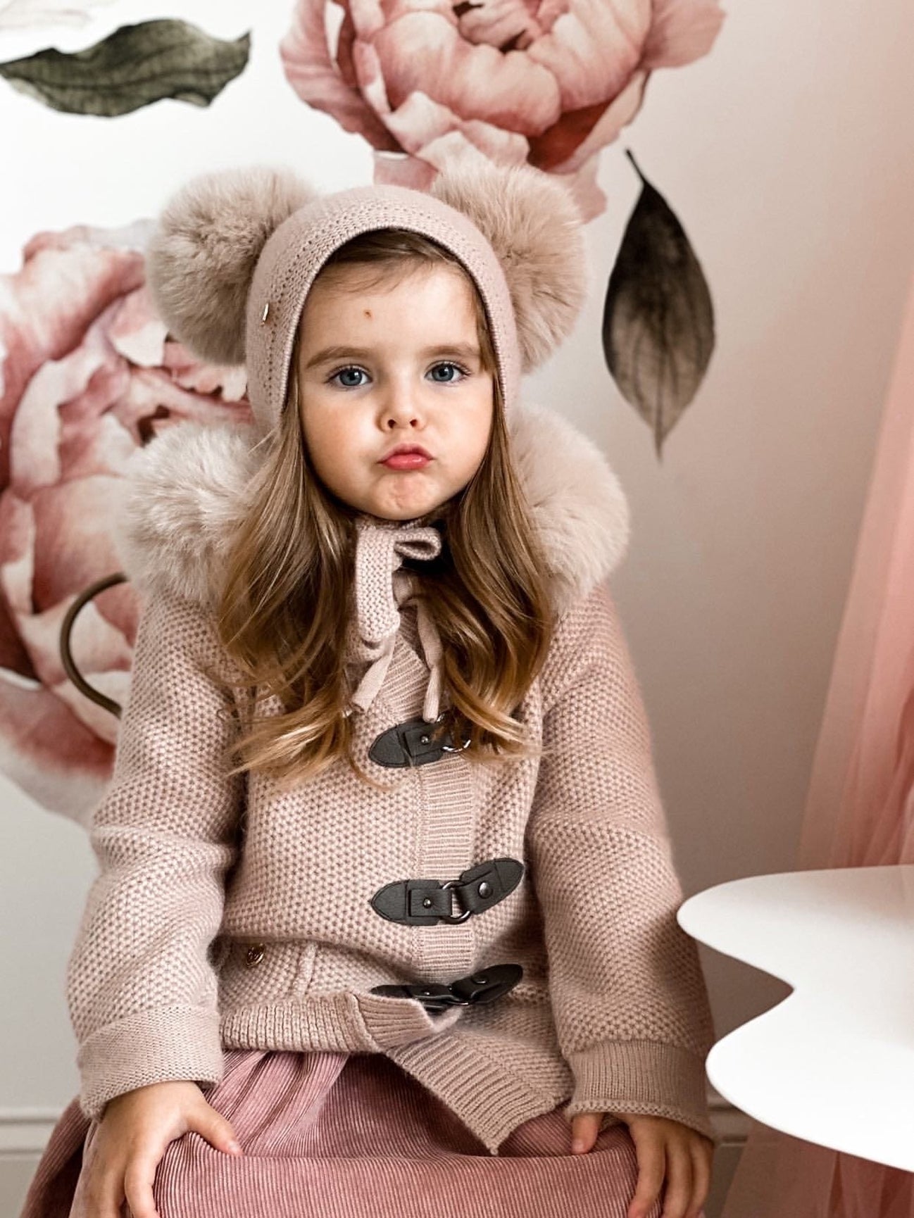Unisex | Honeycomb Dusty Cashmere Pram Coat | Pink