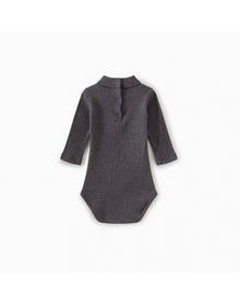 Unisex | Turtleneck Onesie | Baby Dark | Heathered Gray