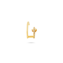 The Pave Double Hoop Ear Suspender | Gold - Single