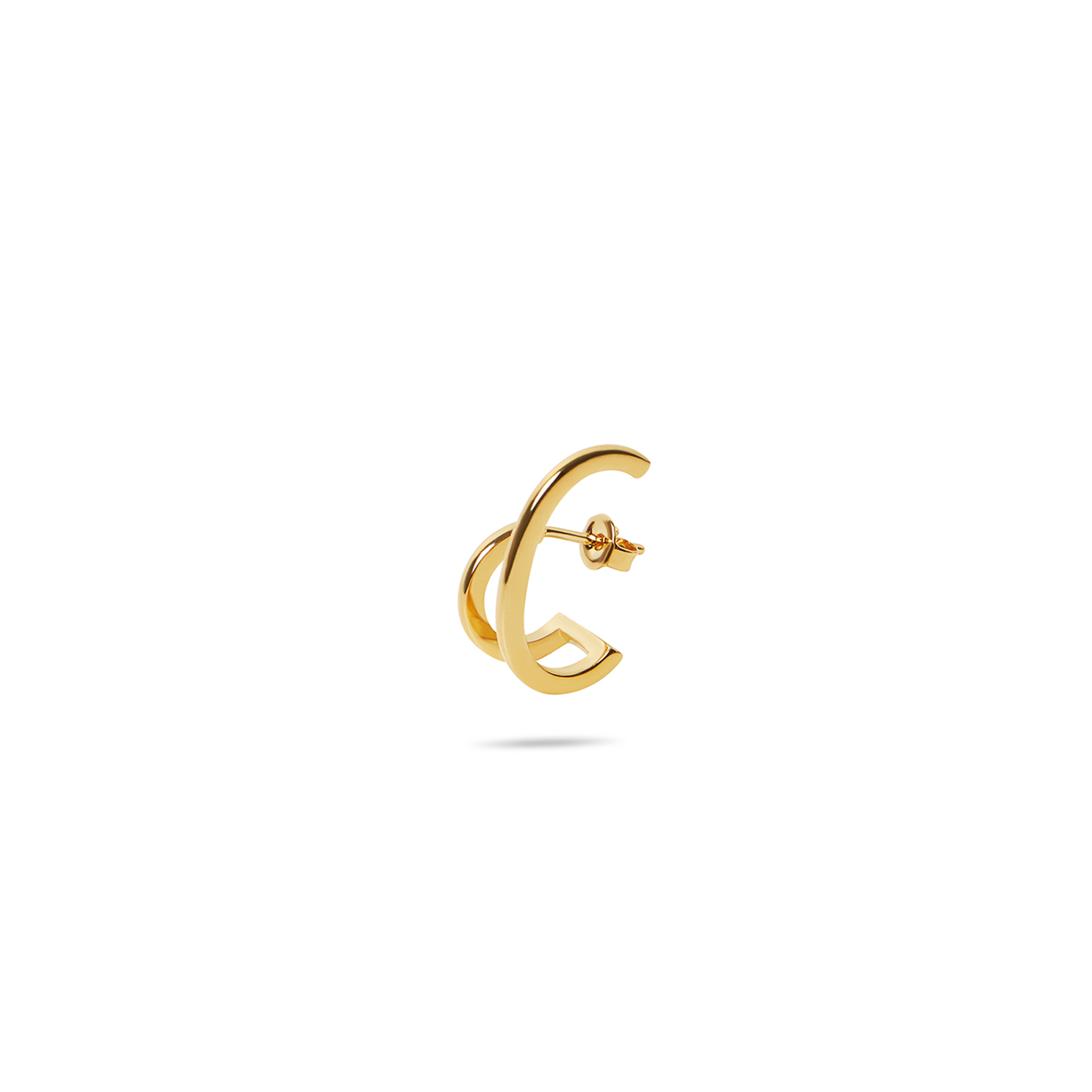 The Double Hoop Ear Suspender | Gold - Single