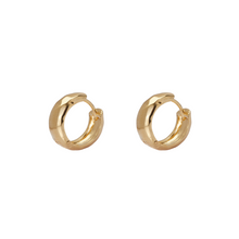 The Small Hammered Dome Hoop | 18K Yellow Gold-Plated
