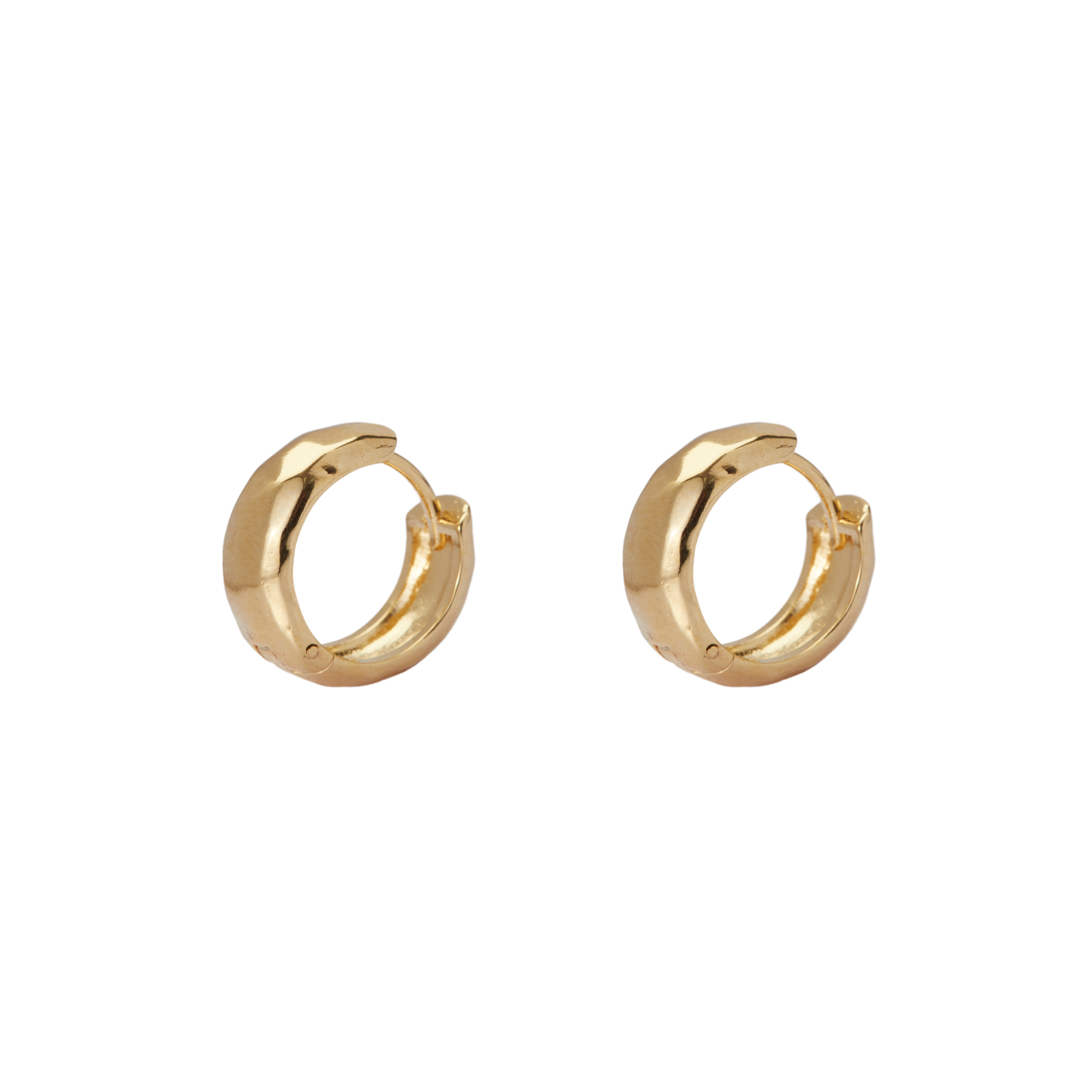 The Small Hammered Dome Hoop | 18K Yellow Gold-Plated