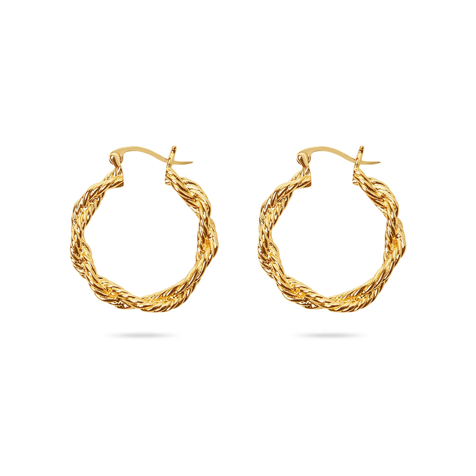The Textured Rope Earrings (Emily Didonato X Argento Vivo) | Gold