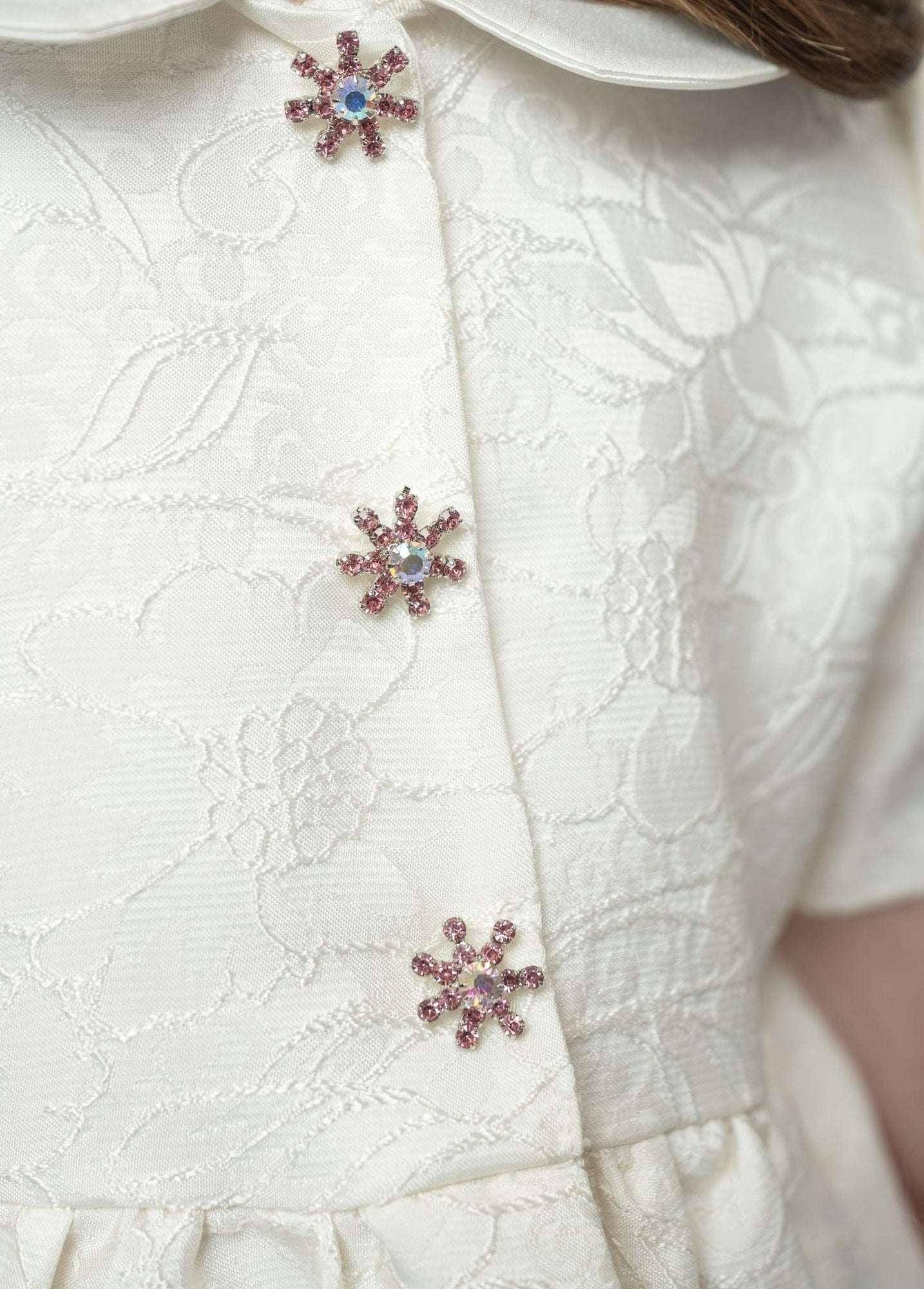 Girl | Cherry Blossom Dress | White x Pink