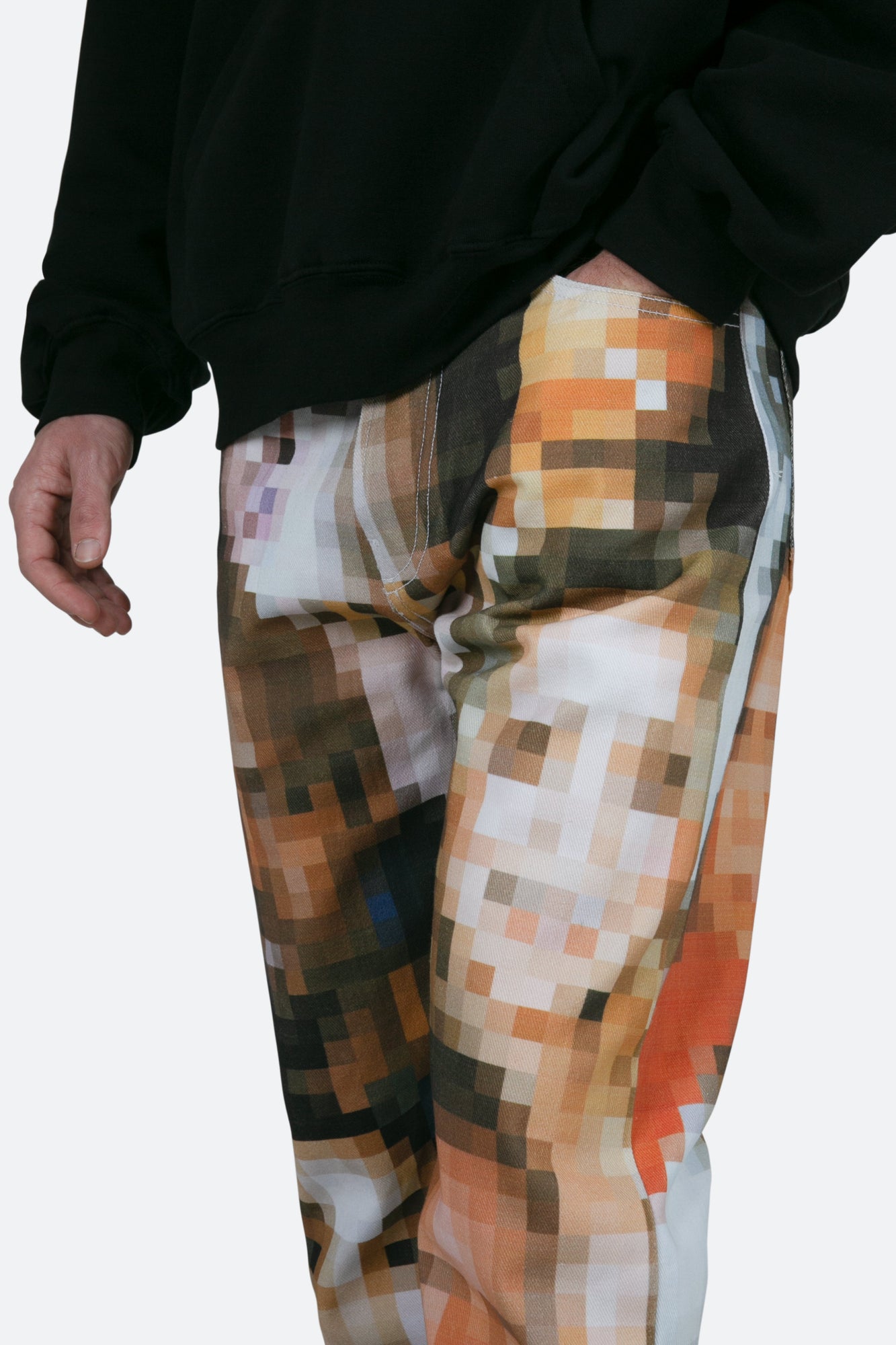 V100 Pixel Straight Denim | Multi