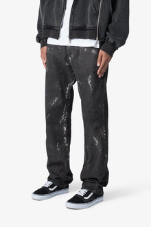 V377 Straight Denim | Washed Black