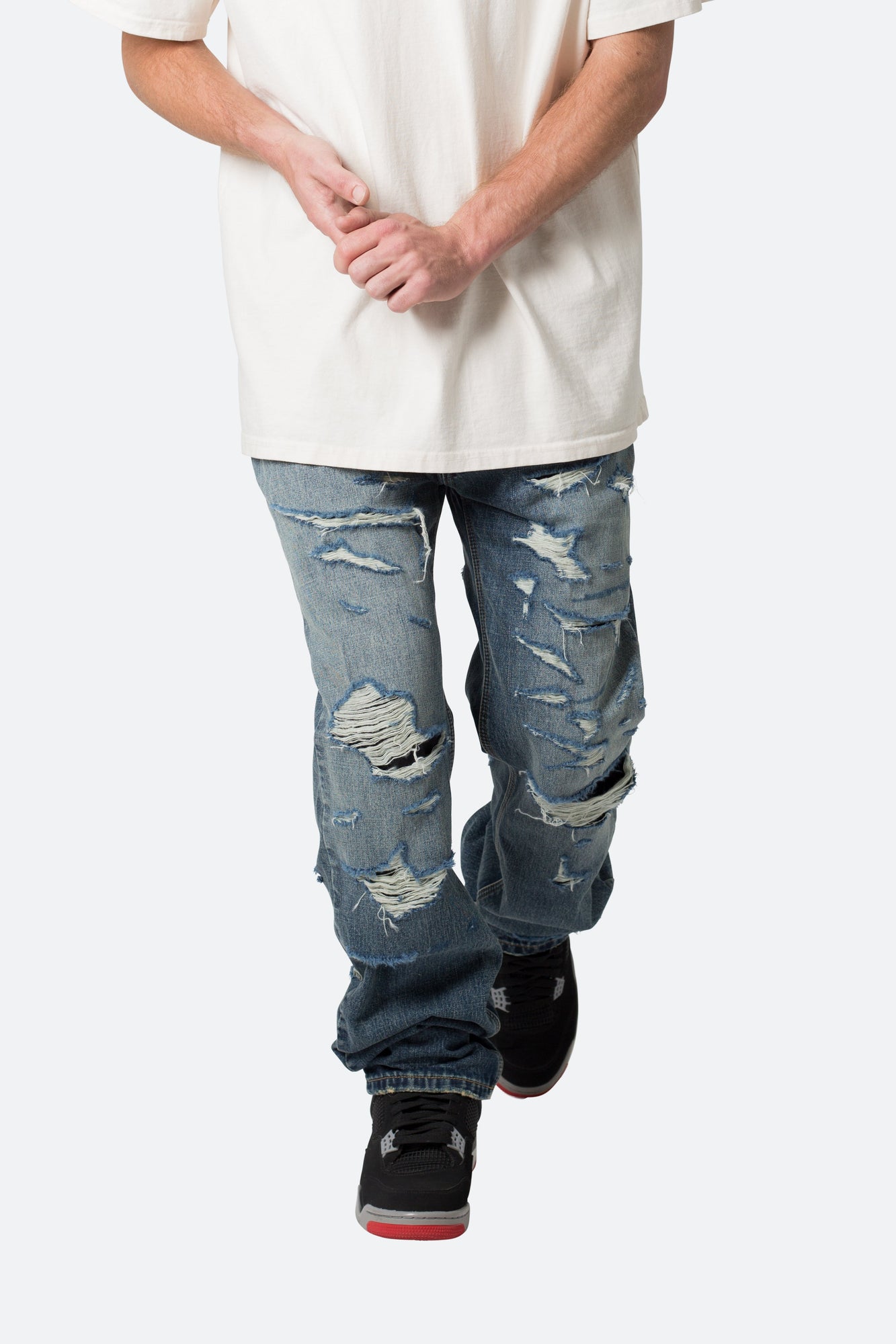 V567 Baggy Destroyed Denim | Blue