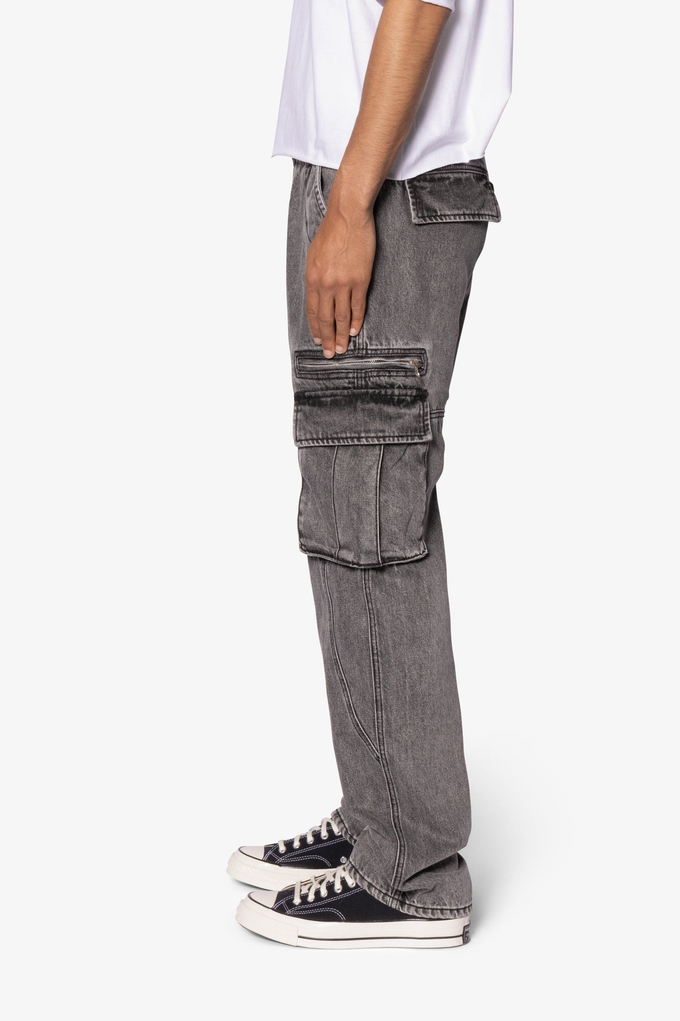 V652 Owl Grey Cargo Pants | Grey