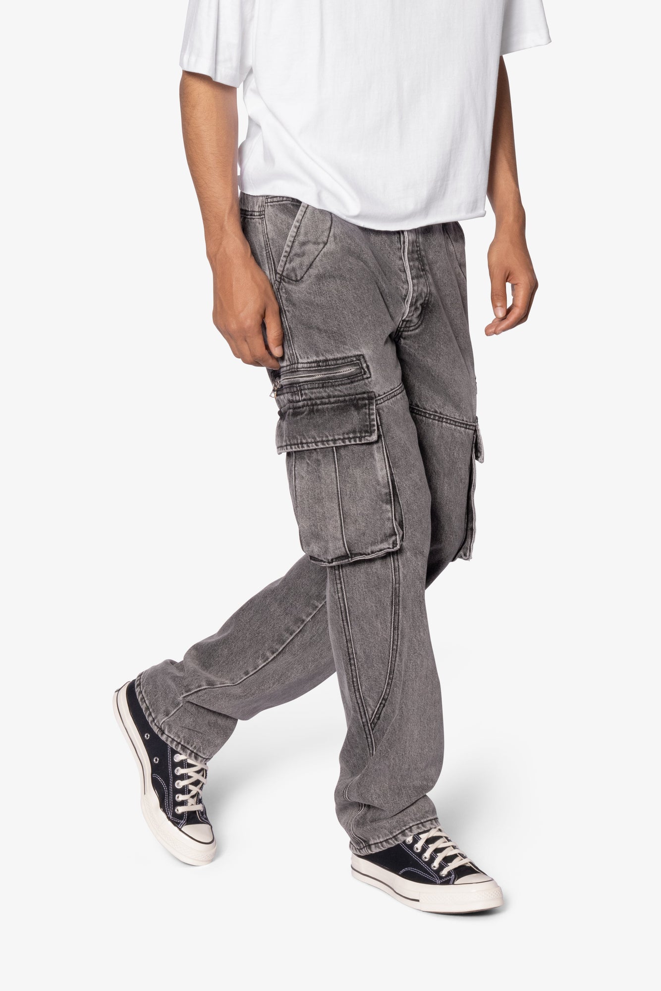 V652 Owl Grey Cargo Pants | Grey
