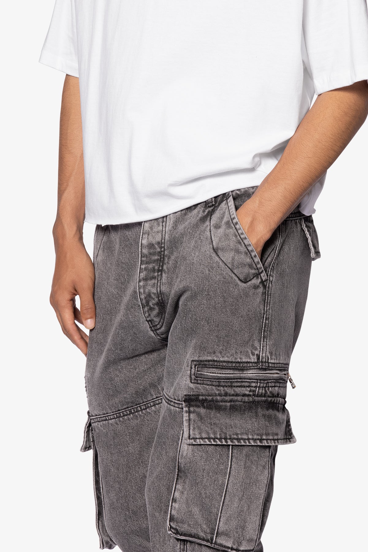 V652 Owl Grey Cargo Pants | Grey