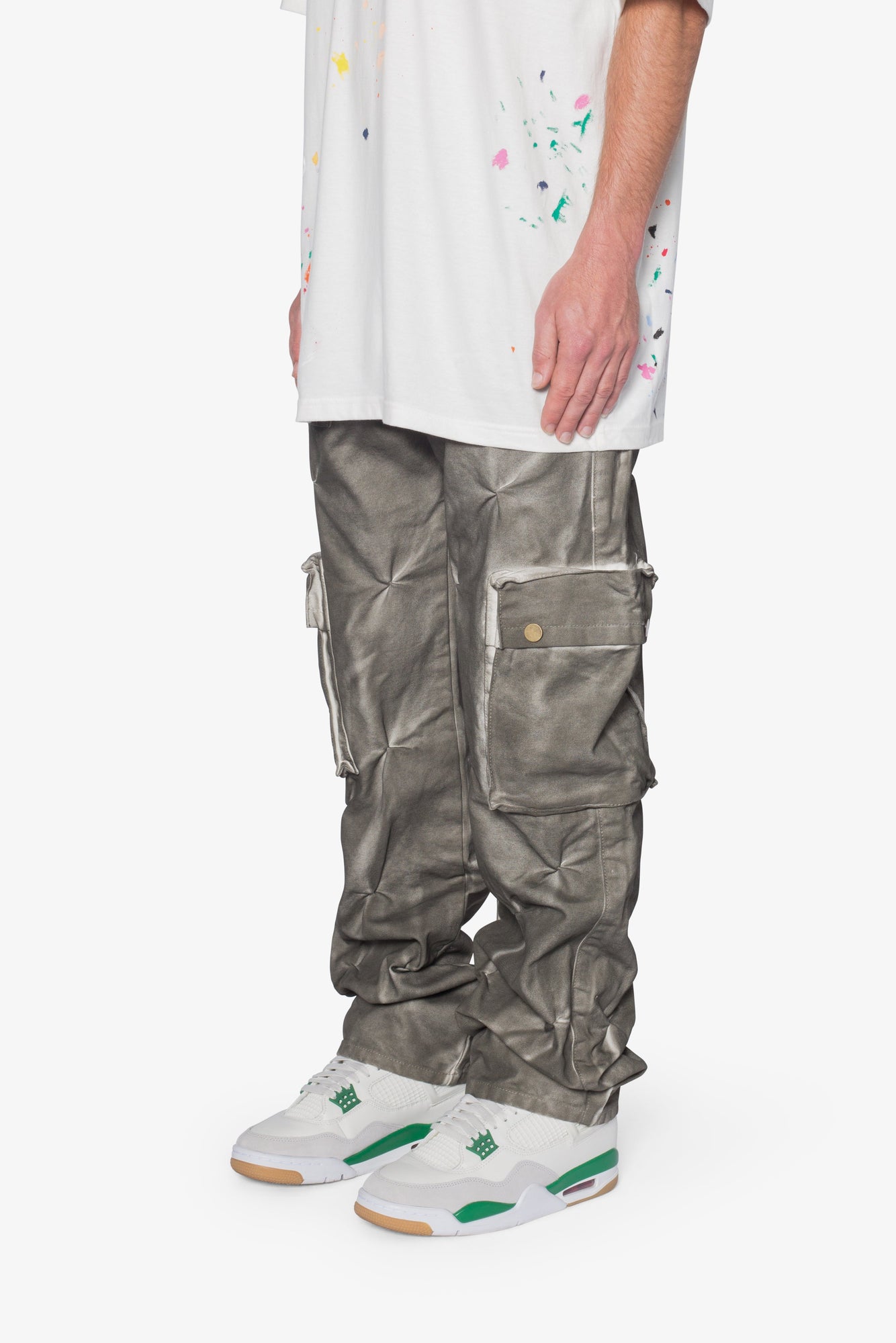 V671 Lichen Pinched Denim | Washed Olive
