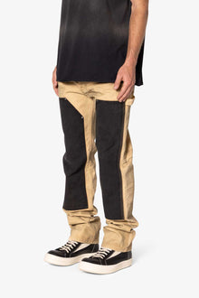V684 Dirty Double Knee Denim | Tan