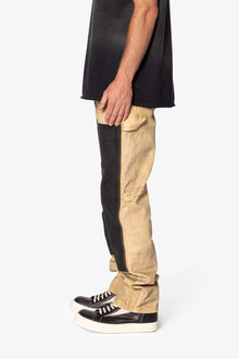 V684 Dirty Double Knee Denim | Tan