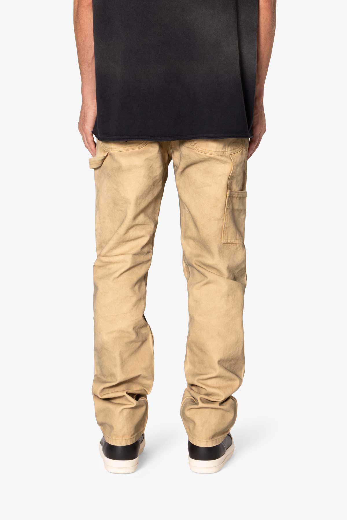 V684 Dirty Double Knee Denim | Tan