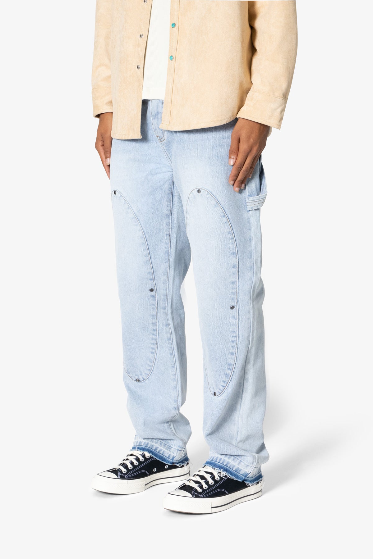 V694 Oval Double Knee Denim | Blue