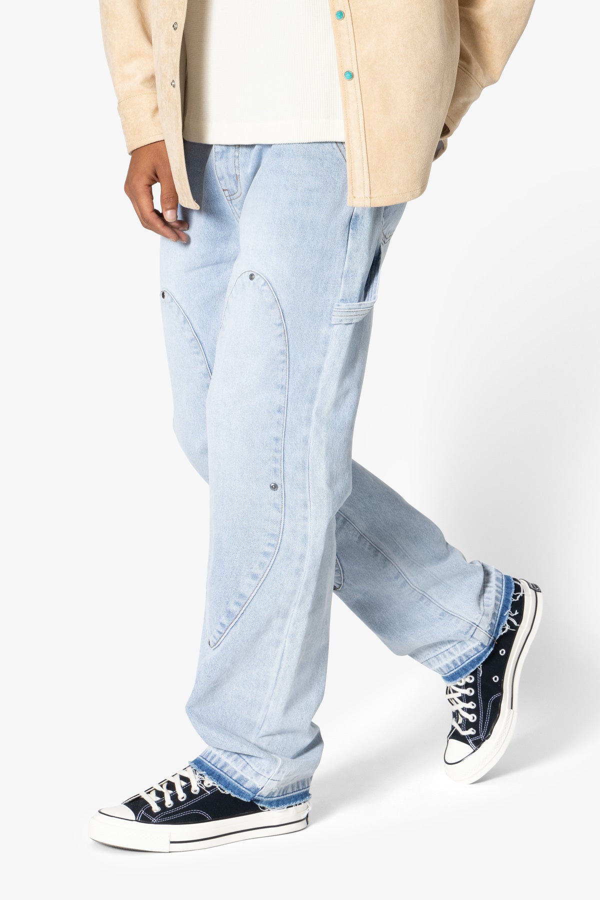 V694 Oval Double Knee Denim | Blue