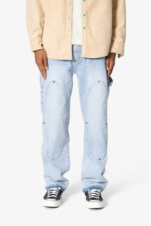V694 Oval Double Knee Denim | Blue