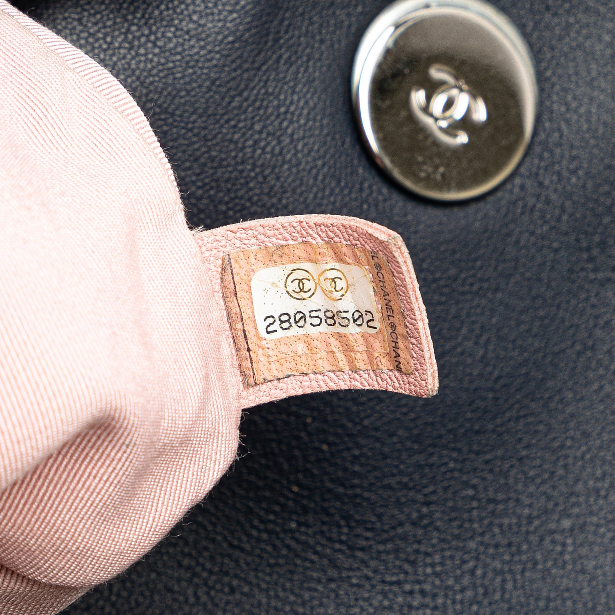 Chanel | Pre-Owned Quilted Lambskin and Tweed Elegant Trim Flap | Blue/Navy