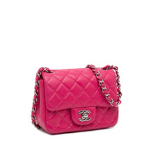 Chanel Pre-Owned Mini Square Classic Lambskin Flap | Women | Pink x Dark Pink