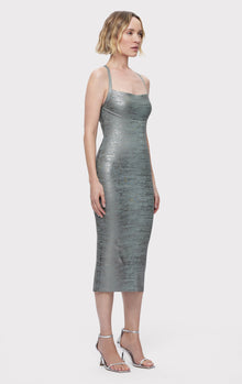 The Zoey Dress | Smoke Foil