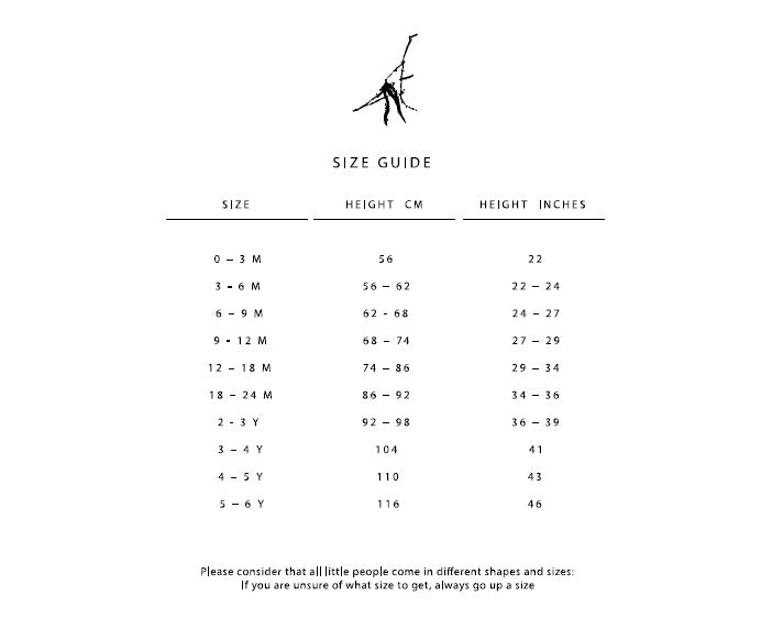 Product size guide