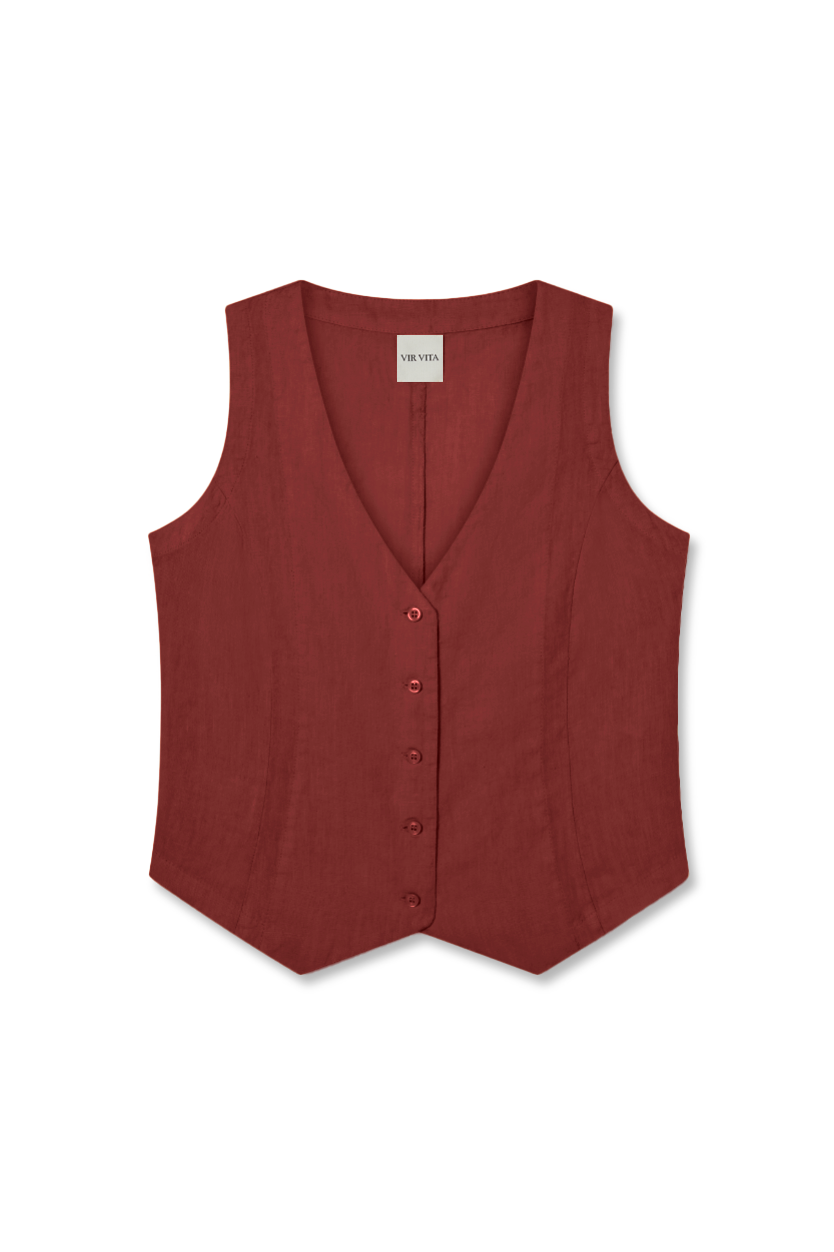 Violette Vest | Sun Dried Tomato