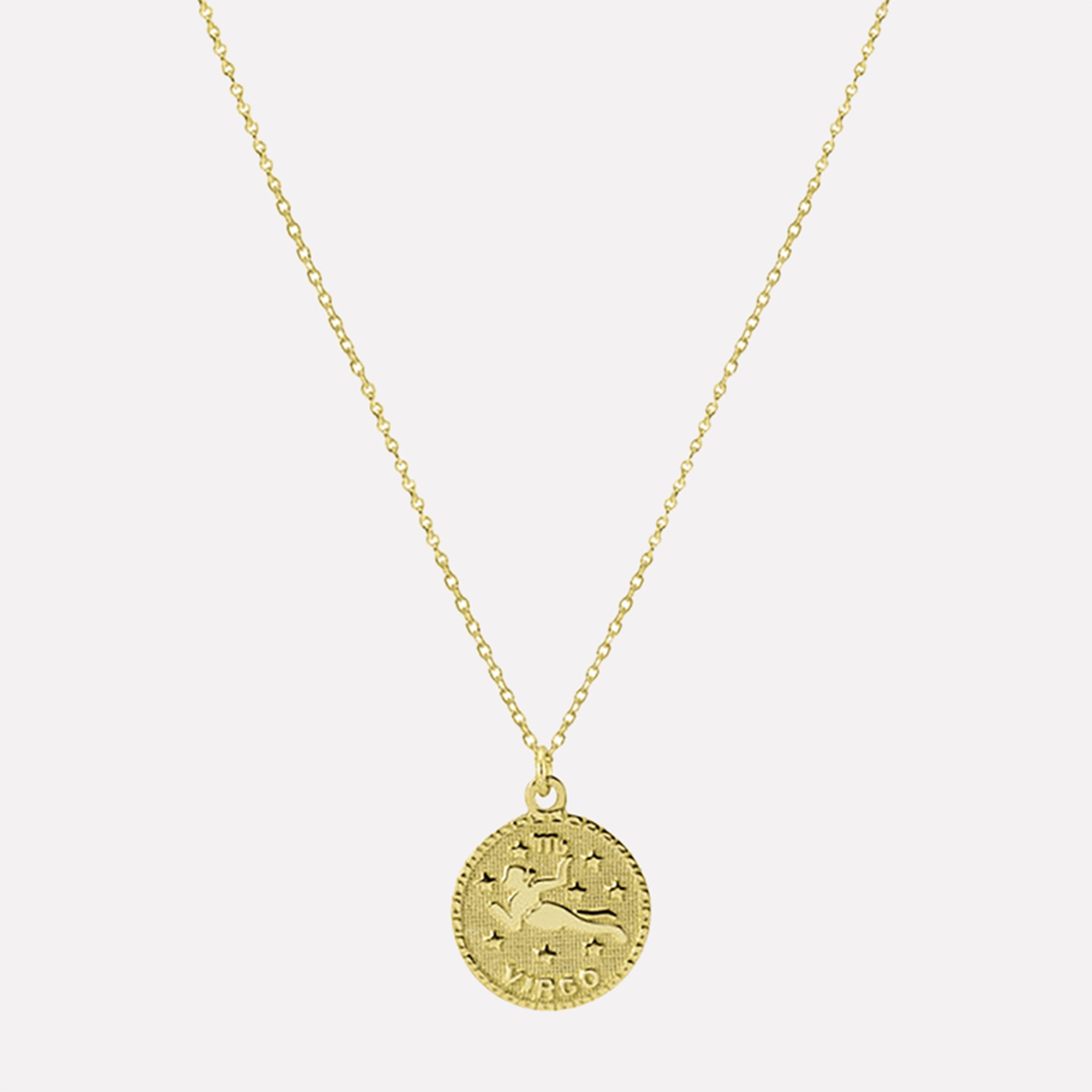 The Zodiac Medal Necklace Virgo | Gold Vermeil