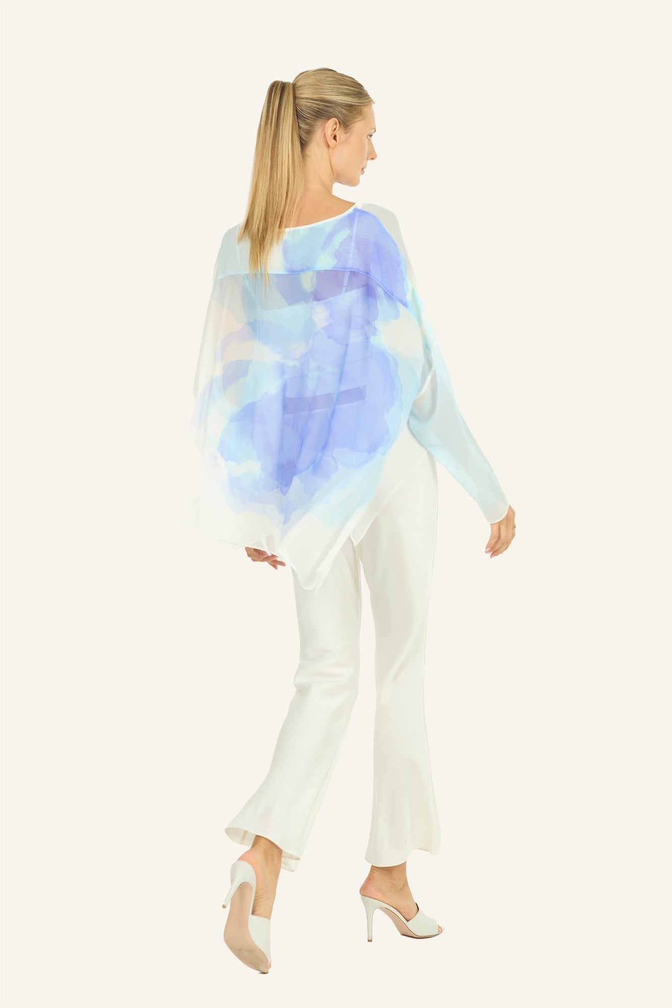 Vanna Top | Azure Morning Glory Print