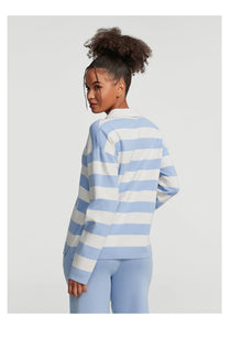 Varsity Striped Rugby Shirt | Sky Blue/White